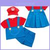 Super Mario Bros Costumes Cosplay Show Set For Kids With Stylish Cartoon Design
