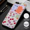 Polka Dot Cherry Print Case For Samsung Z Flip 8 7 6 5 Luxury Plating Leather Skin Folding Phone Cover For Galaxy Z Flip8 Flip7 Flip6