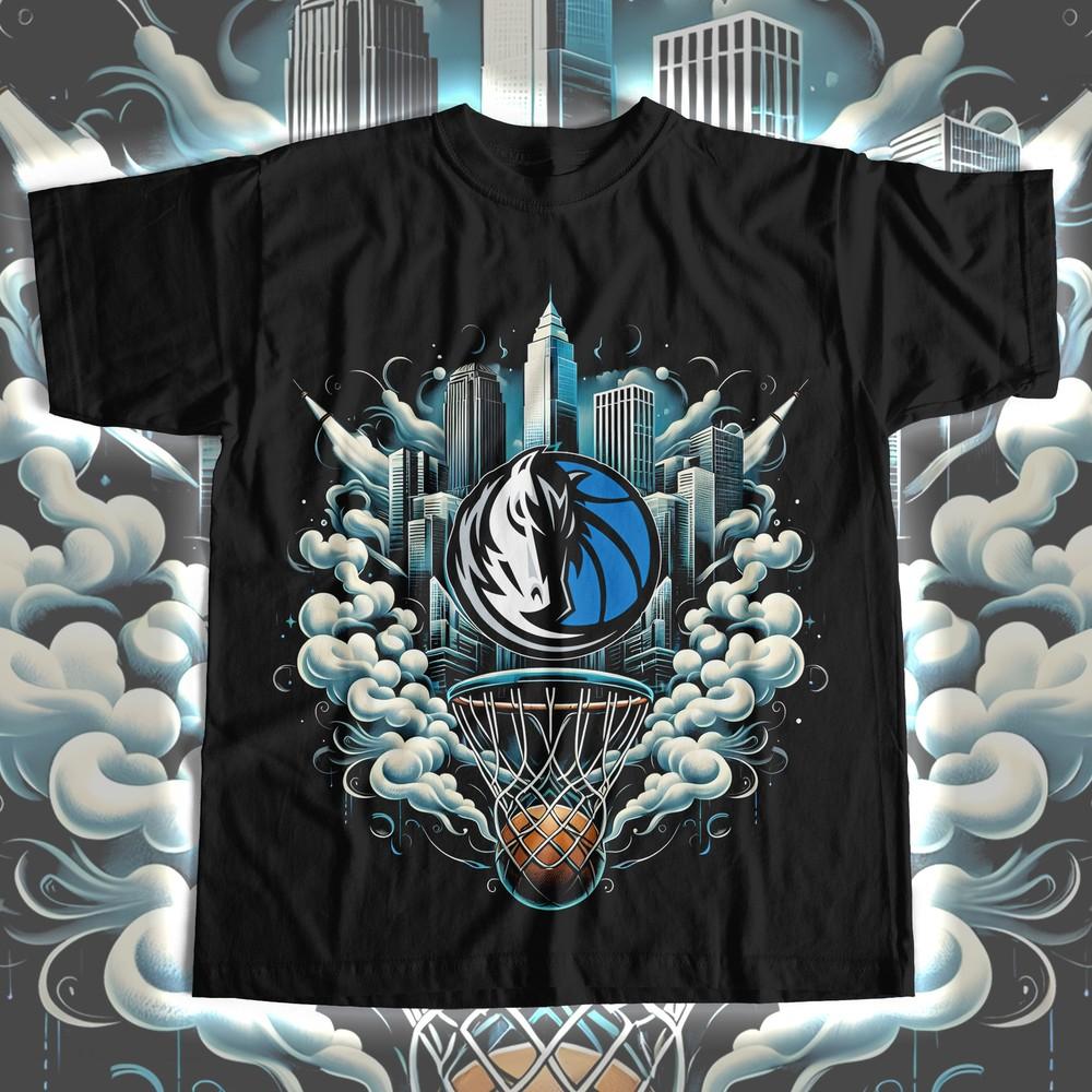 

Футболка Dallas Mavericks с дизайном Дым 6 Размеров Детская -6XL!! Футболка Unisex XXXXL