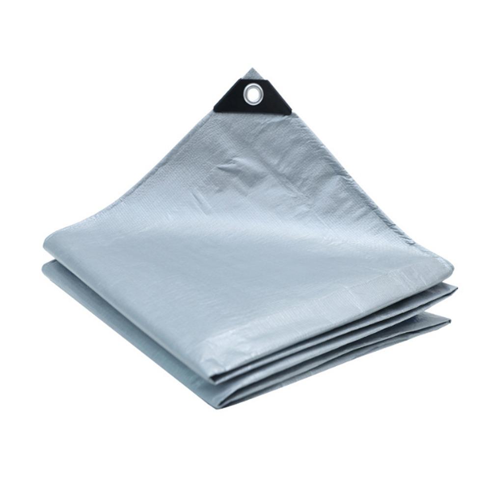 Double Thickened PE Waterproof Sun Shade Tarp Yard Waterproof Cargo Cover Tarp Truck Cover 74.80x74.80in серебряный
