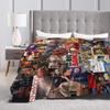 Soft Warm Blanket Airplane Travel The Big Bang Theory Throw Blanket  Flannel Bedspread For Home Decor Comfortable Sofa Bed Cover
