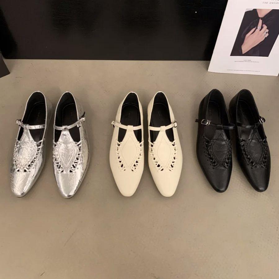 Bailmos Women Pointed Toe Flats Shoes Women Casual Dress Loafers Shoes 2025 Fashion Autumn New Walking Shoes Designer Female