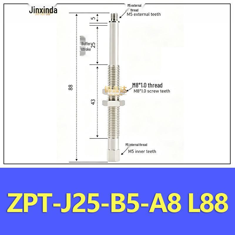 ZPT Vacuum Suction Cup Mini Fitting: Industrial Pneumatic Flat/Pointed Head Anti-Rotation Robotic Arm Holder.