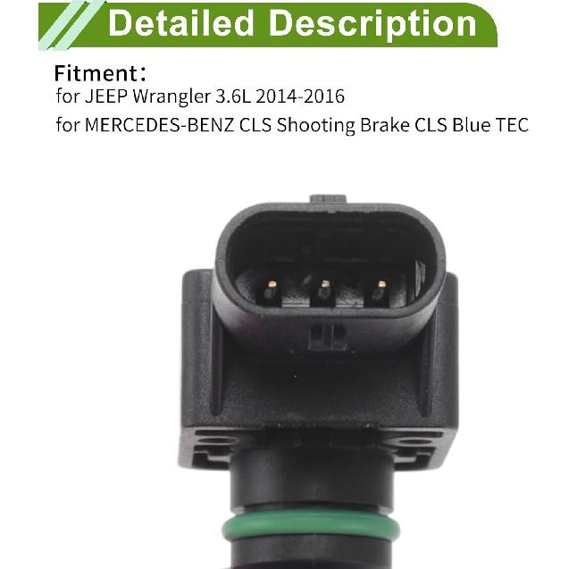 Manifold Absolute Pressure MAP Sensor for JEEP Wrangler 3.6L 2014-2016 No.0261230227/05149174AB/68371847AA/A0041533228/A0051535028/A0041533028 1 Pc