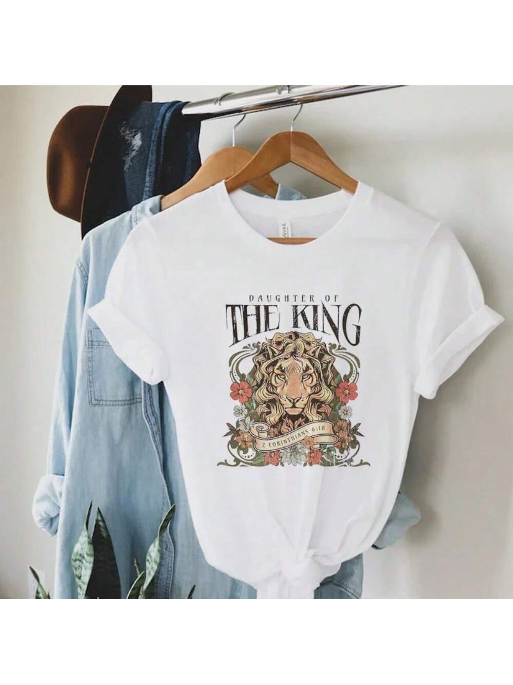 

Women Vintage Boho Bible Verse T-Shirt Cute Aesthetic Jesus Worship Tee Shirt Faith Religious Tops Gift Female Apparel S