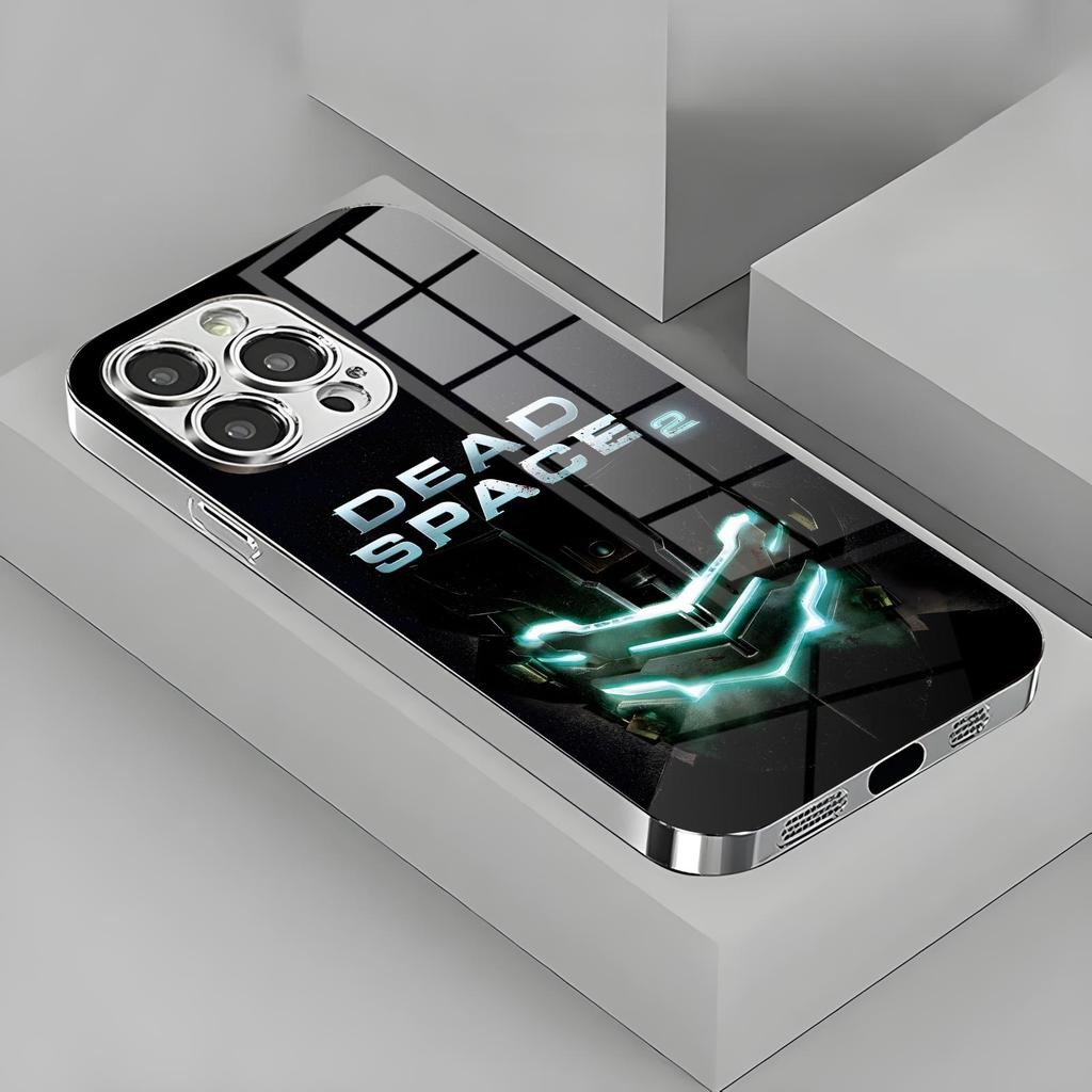 hot game Dead Space Phone Case For iPhone17 16 16e 15 14 13 12Plus Mini Pro Max Electroplated glass Phone Case