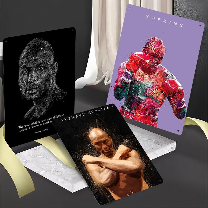 Bernard Hopkins Boxer Metal Posters Custom Vintage Metal Signs Wall Art Tin Plaque for Man Cave Modern Home Decoration Luxury