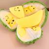 Fluffy Fruit Durian Plush Pillow Soft Peeling Durian Plush Doll  Kids Holiday Gifts
