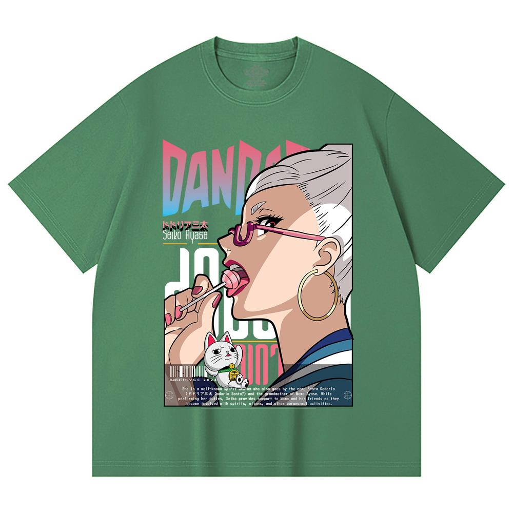 230 Gsm 100% Cotton DanDaDan V10 Seiko Print Unisex Heavy Cotton T Shirt