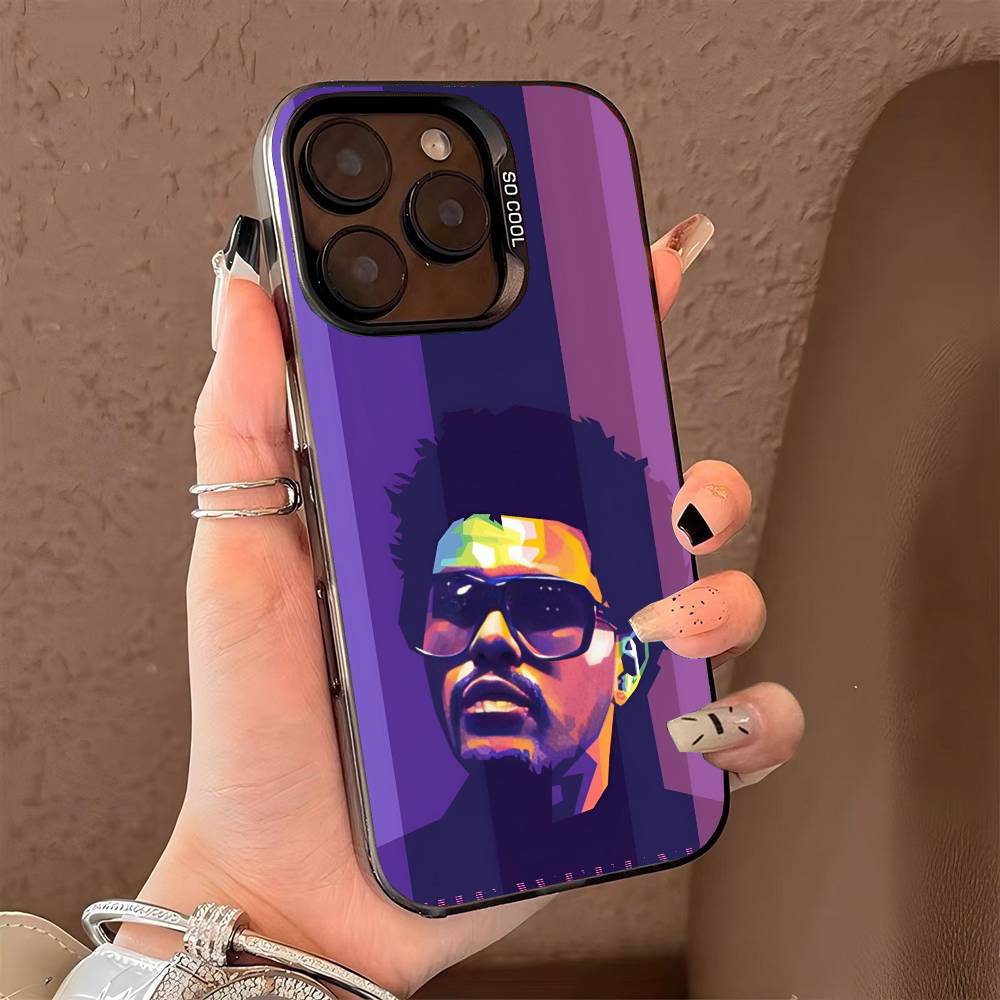 Singer The Weekend Phone Case for iPhone 17 17Air 16 15 14 13 12 11 Pro Max Plus Colorful Silver