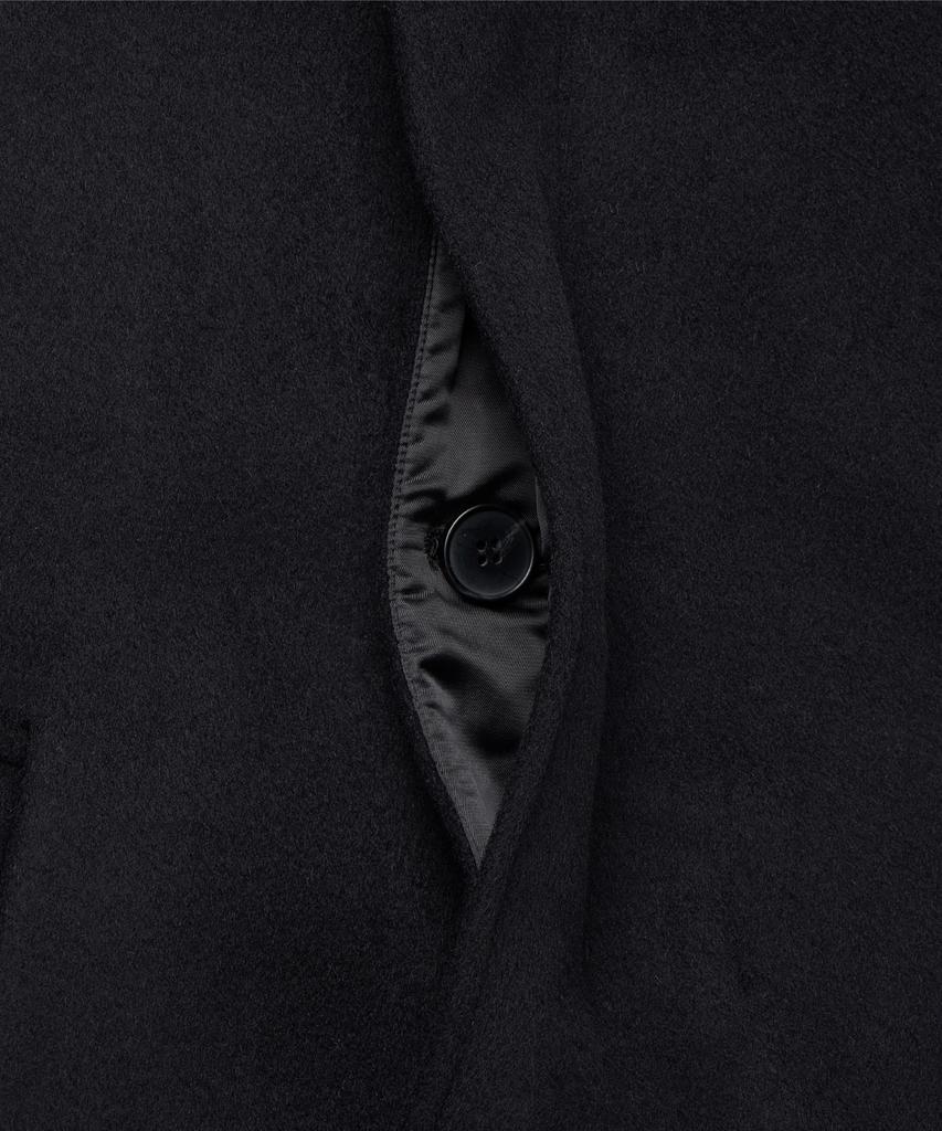 Piari Poise Wool Balmacaan Coat (Black)