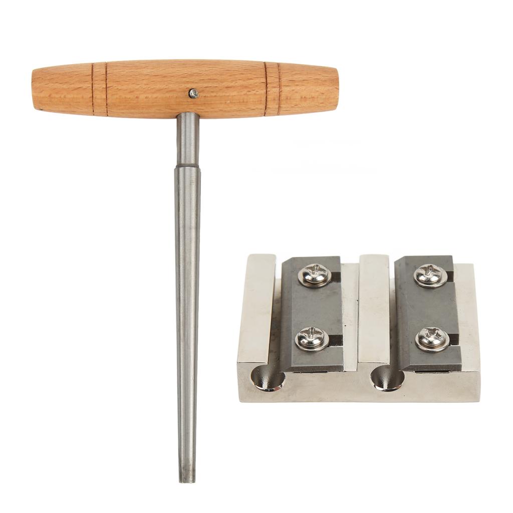 Violin Tool Set Metal Blade Wooden Handle Incisive 4 Hole Violin Peg Hole Reamer for Maintenance