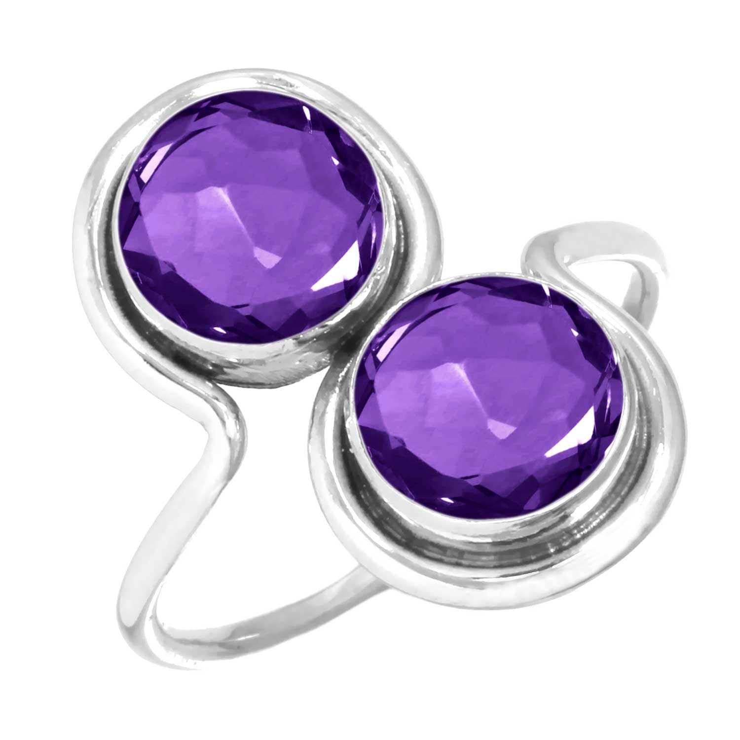 

Кольцо из стерлингового серебра 925 пробы Женское с драгоценным камнем Ручной работы Ювелирное изделие Подарок на День дружбы Аметист Сапфир Голубой топаз Цитрин Изумруд Иолит Перидот Рубин Коктейльное 12 аметист