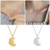 Collar Inspirado en Croissant para Mujer Llamativo Collar de Croissant Adorno Cadena Delicada para Clavícula Accesorio para el Cuello