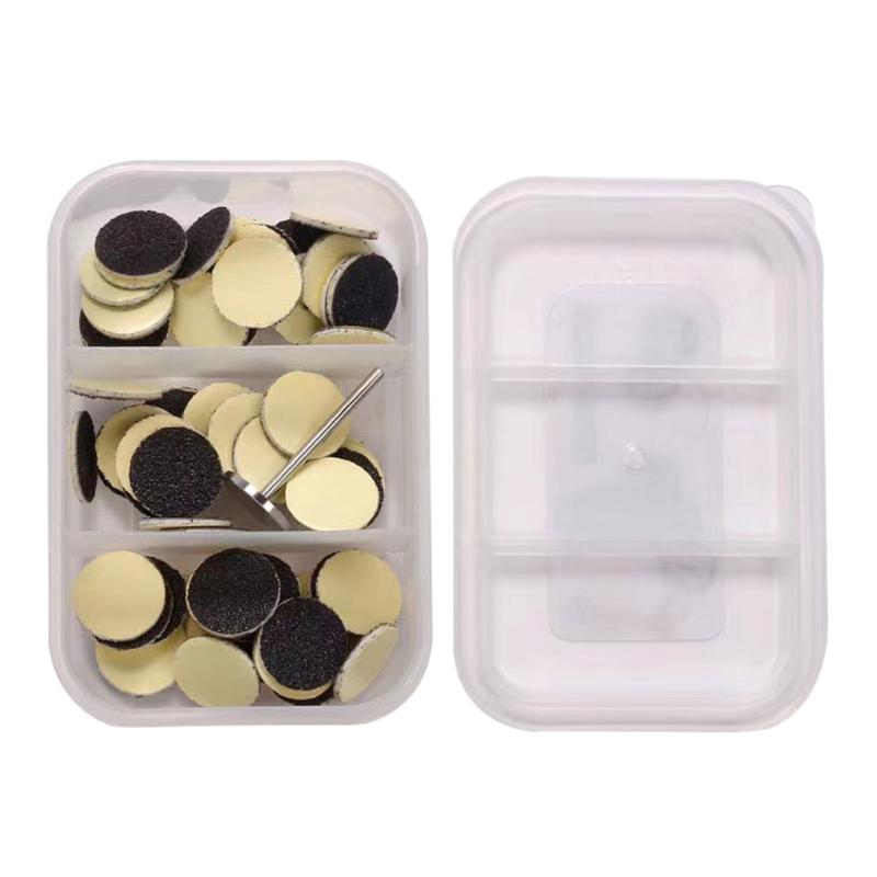 

Foot File Sandpaper Disc with Metal Nail Bit Set Replaceable Sanding Pads for Electric Foot File Hard Dead Skin Removal 1