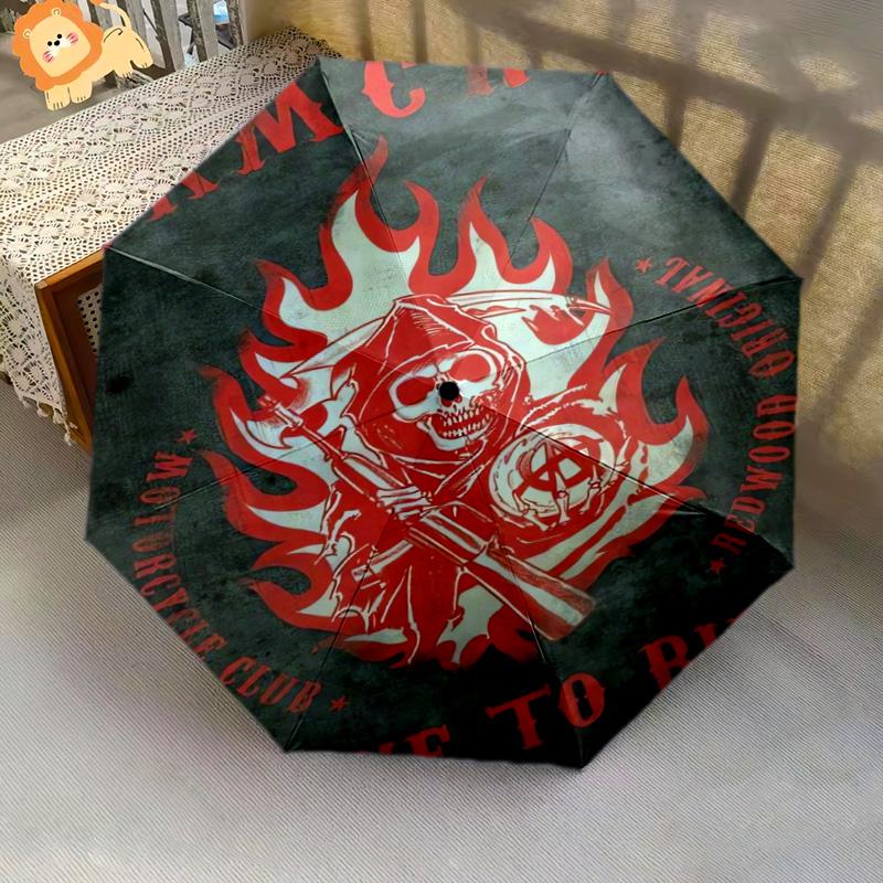 Samcro: Live Ride Folding Umbrella Suitable for All Seasons Durable Sun Umbrella Three Folds Sun Umbrella