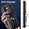 For Samsung Galaxy A36 5G Case PC+TPU Kickstand Phone Back Cover with Camera Slider