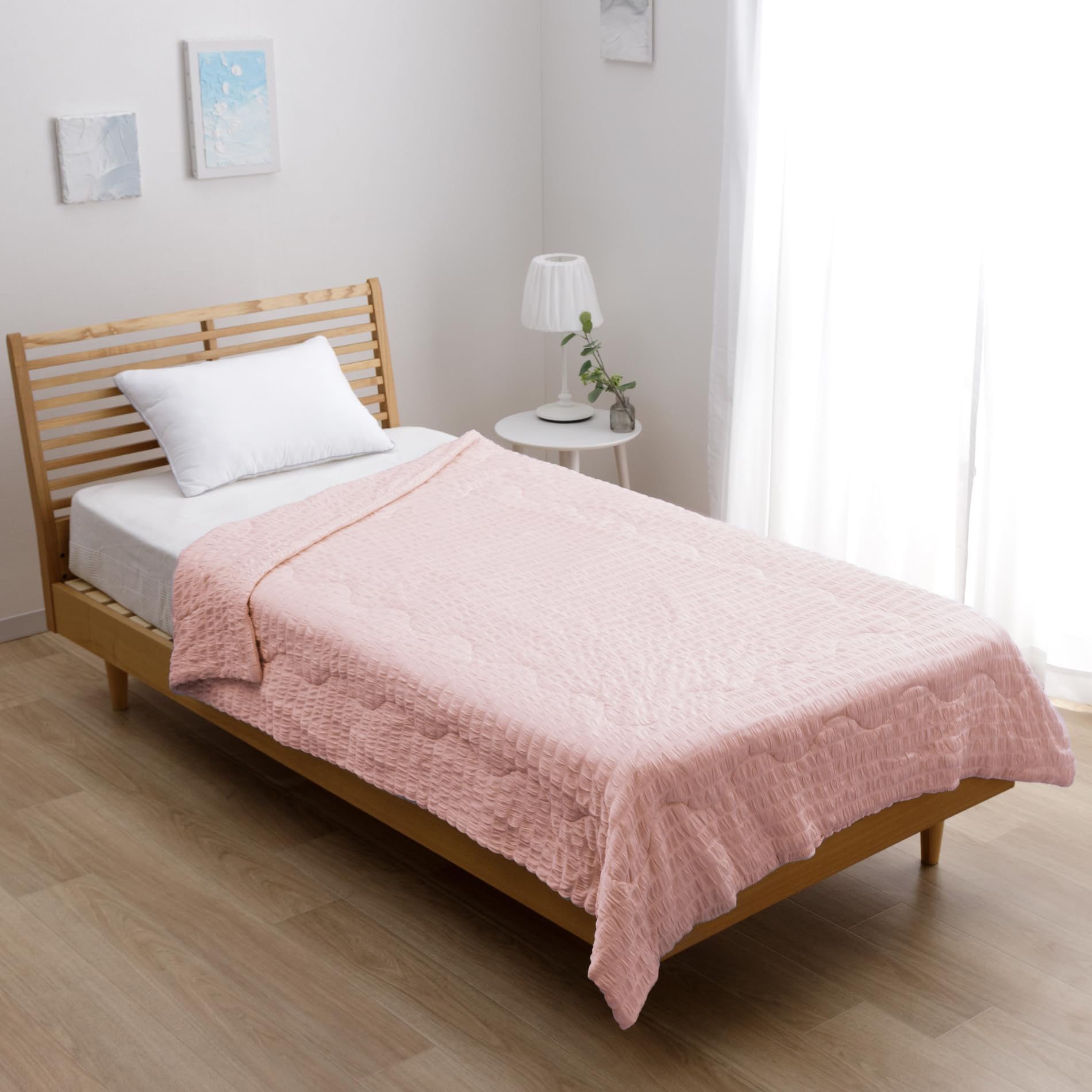 

IKEHIKO Cooling Quilt, Single Size, Approx. 140 x 190cm, Pink, Cool to the Touch, Washable, #1195980220108