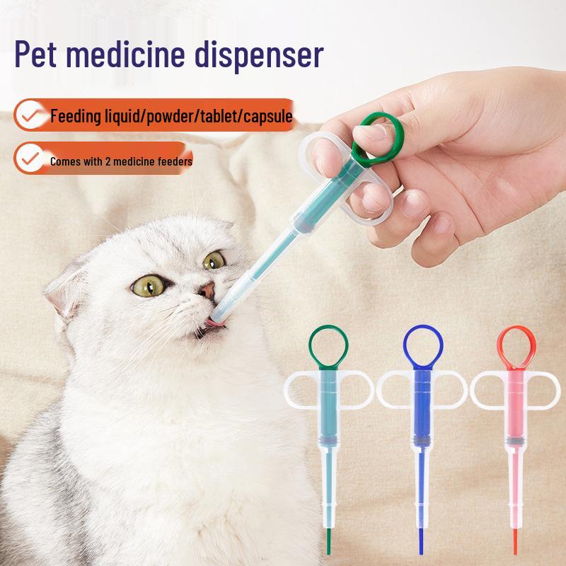 Cat Medicine Feeder: Dual-Use Push-Type Syringe for Pills and Liquid