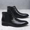 Men's shoes autumn and winter new men's boots large size British leather shoes polished retro foot boots