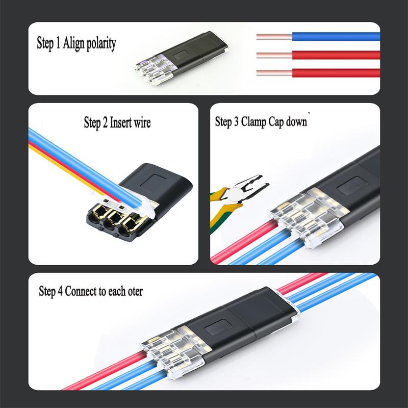 3Pin Way Plug Electrical Connector Car Wire Cable Strip Terminal Connection