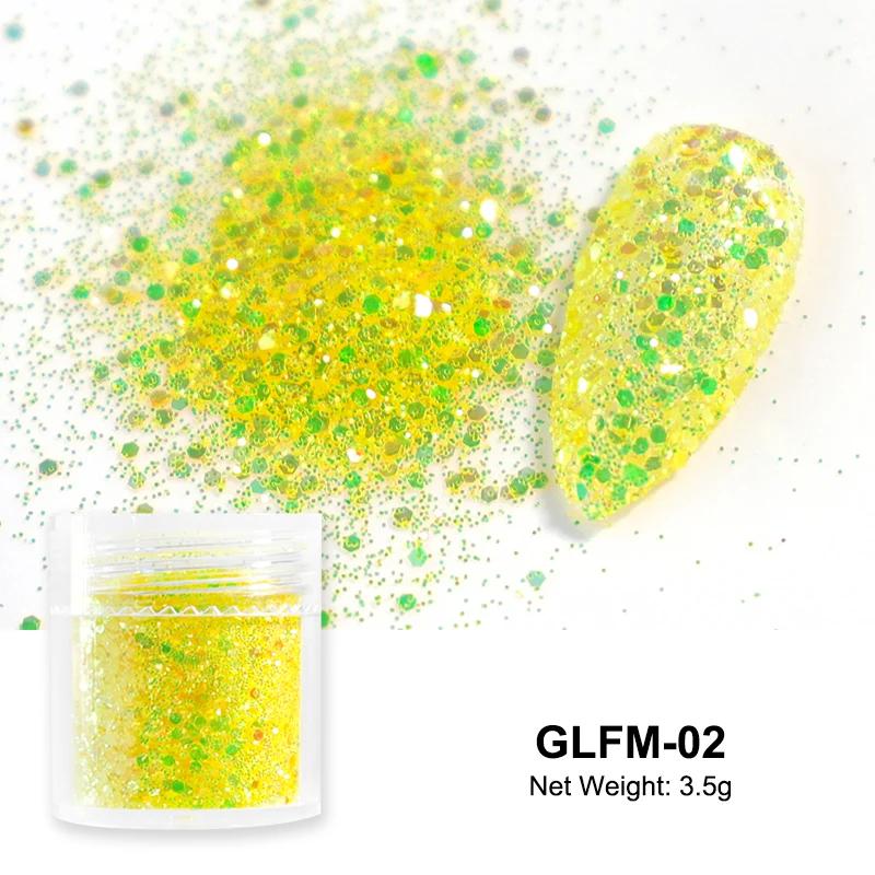 3,5g Paillettes Iridescentes Sucre pour Ongles Coloré Candy Coat Poudre Pigment Pour Manucure Effet Sucre Poussière Brillante Décorations Nail Art