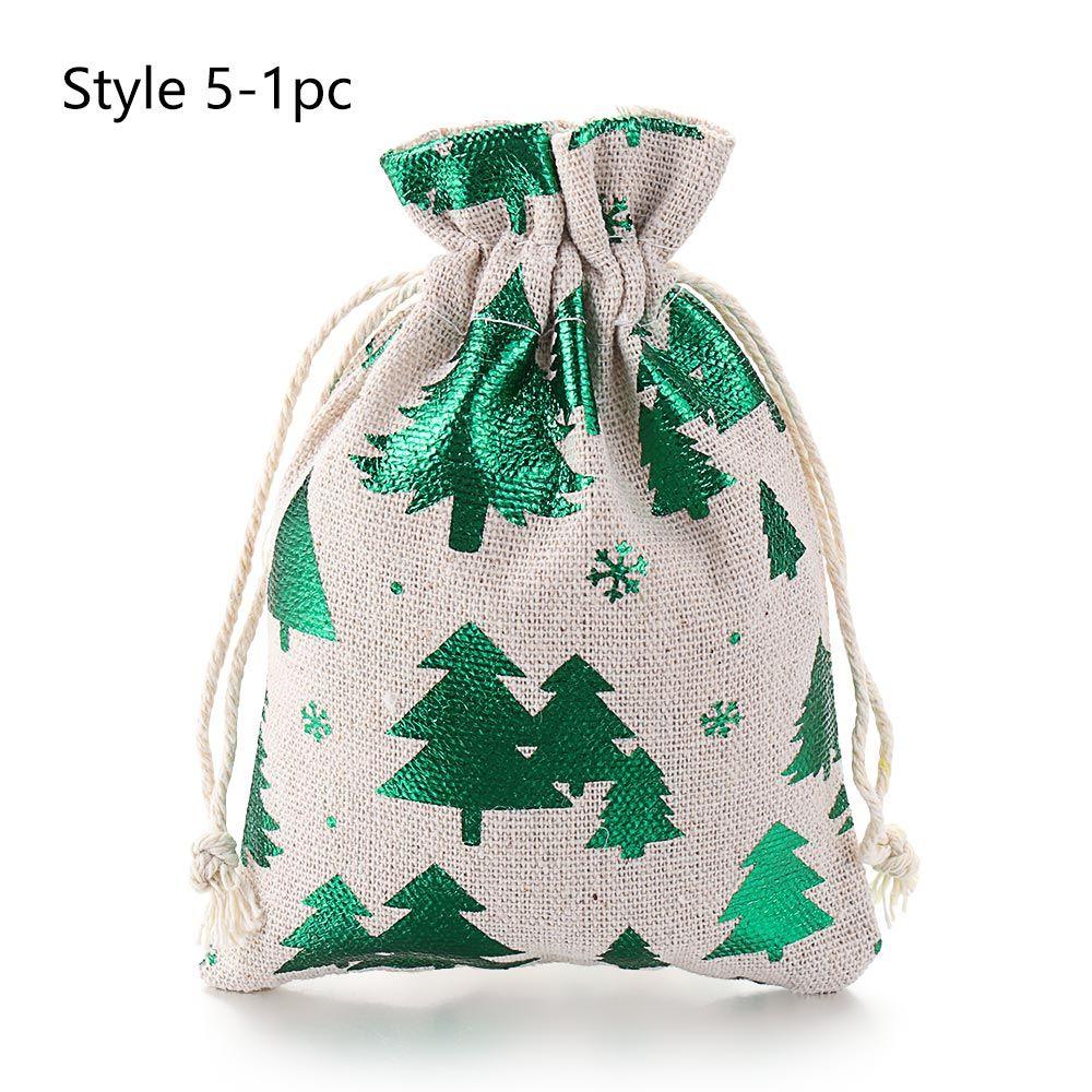 Sack Elk Food Storage Wedding Favor Candy Organizer Jute Gift Bags Drawstring Pouch Merry Christmas