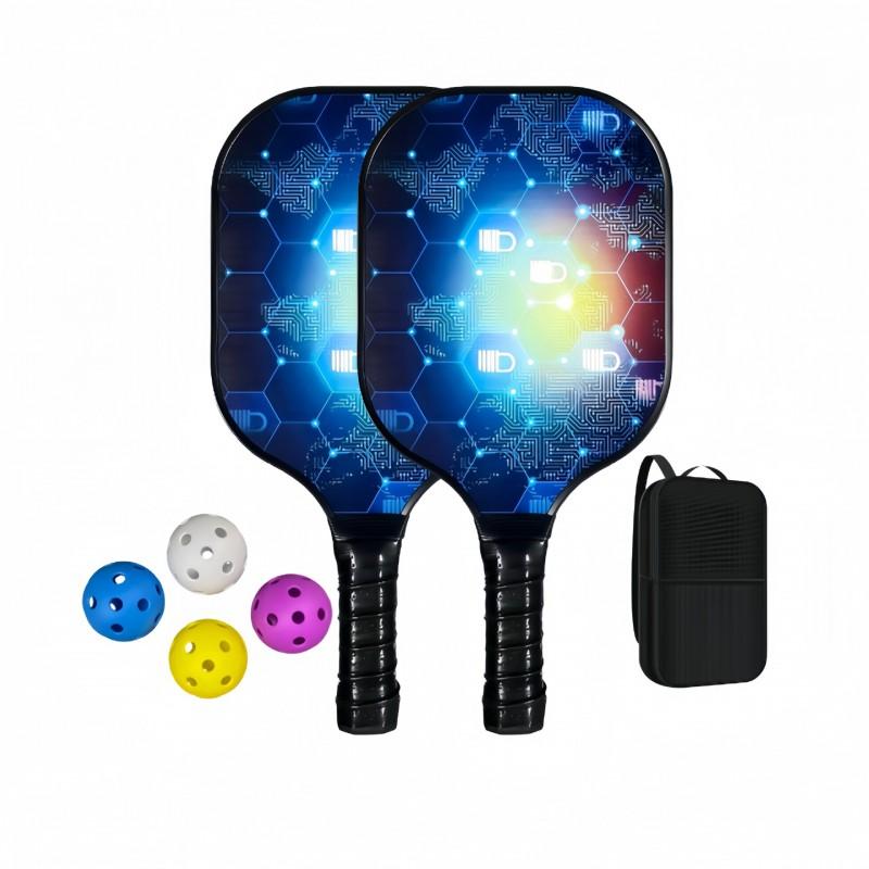 Lightweight Fiberglass Pickleball Paddles Full Set Training Equipment