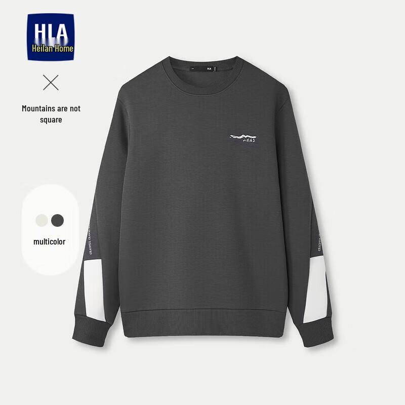 

HLA Men s Embroidered Logo Crew Neck Sweatshirt 4XL