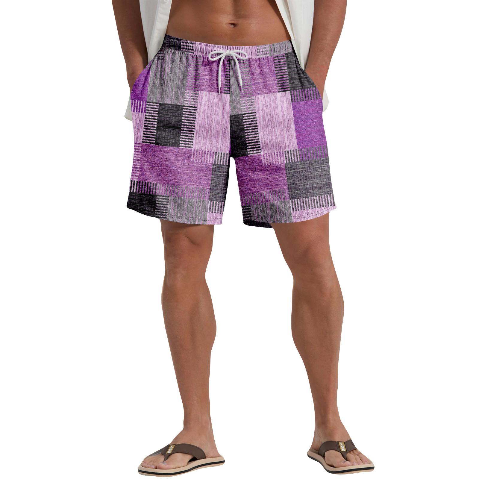 

Мужские повседневные пляжные шорты с принтом из ткани XL