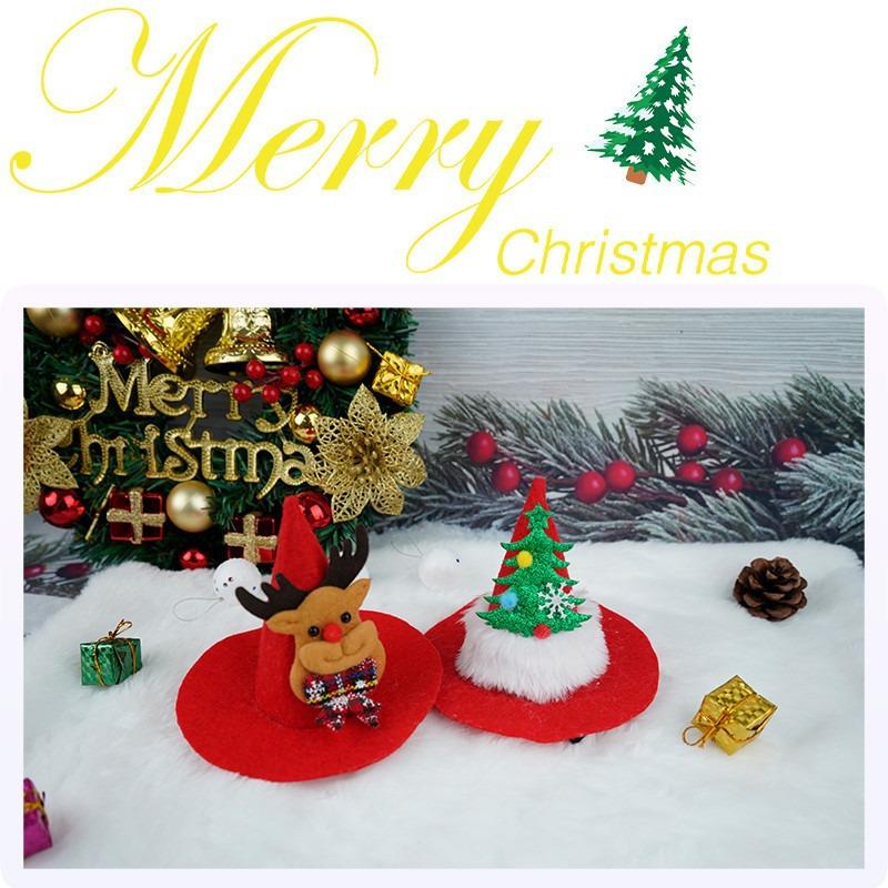Pet Dog Christmas Hat Red Green Elk Santa Claus Christmas Tree Pet Hat Festive Atmosphere Funny Christmas Gift Dog Accessories