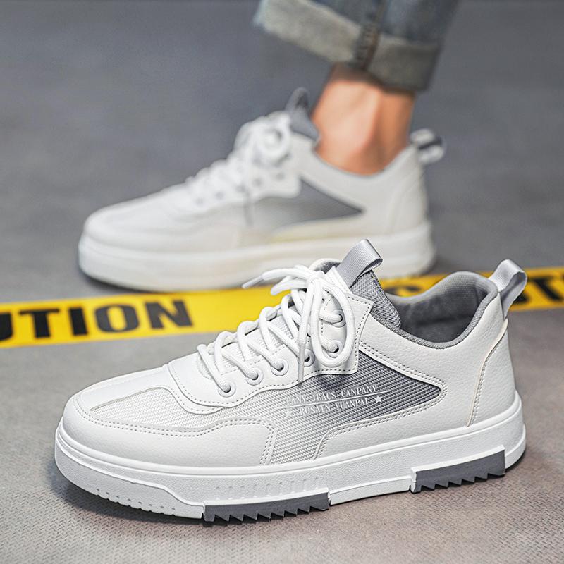 Fashion New Breathable Mesh Sports Shoes Men's Casual Versatile Fashionable Summer 2024 Increased Height Board Shoes Lightweight Rubber