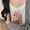 Cute Cute Apple Love Dachshund Dog Woven Color Rope Long Necklace Femininity Versatile Neck Chain Sweater Chain