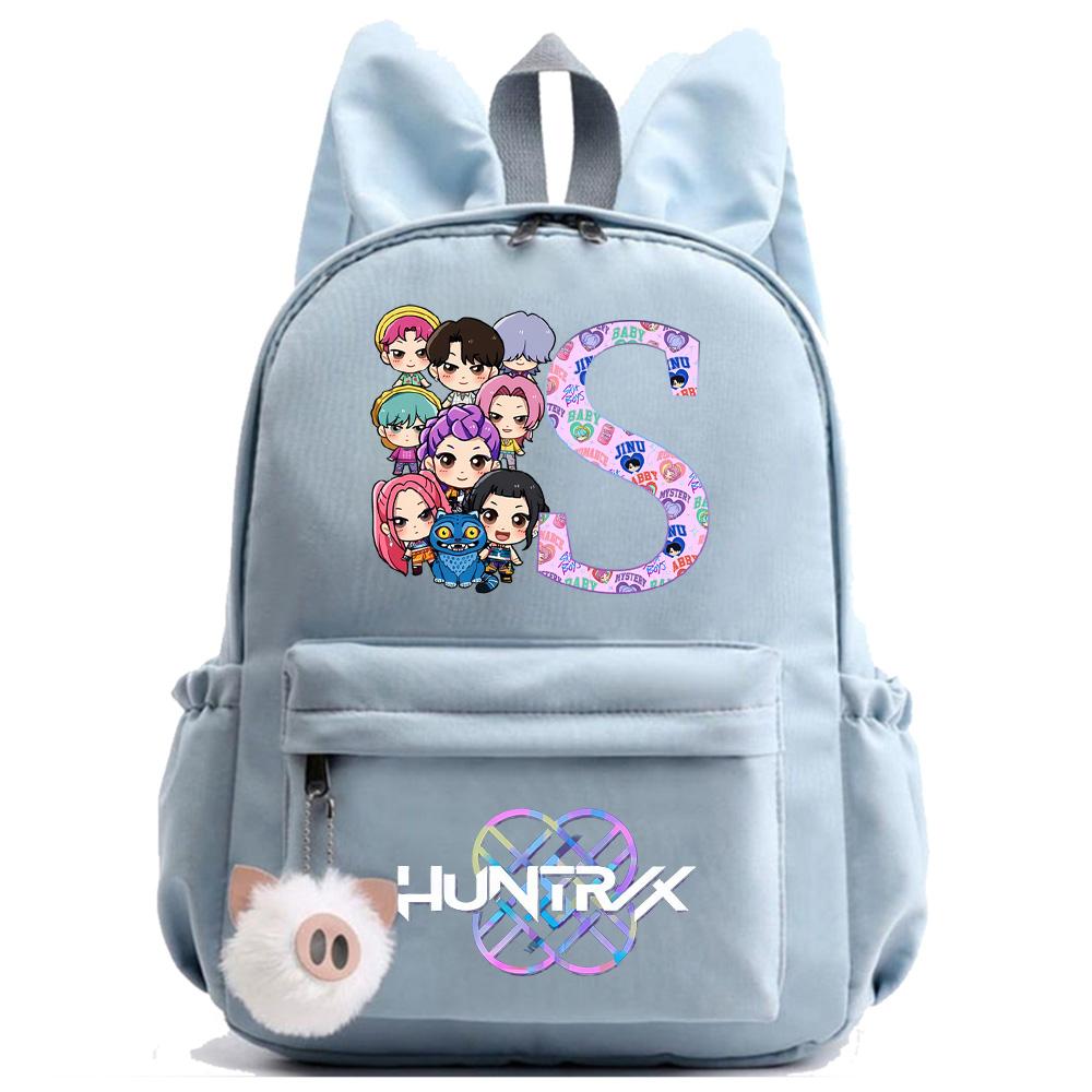 26 English Letter K-Pop Printed Backpack Student Teenager Bookbag for Boy Girl Schoolbag Kid Gift Women Large Capacity Travel Bag Rucksak