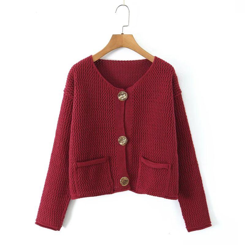 Za Export New Arrival Women's Clothing ZR Fashion Style French Fashion All-Match Minimalist Thick Needle Cardigan Outwear 5802111