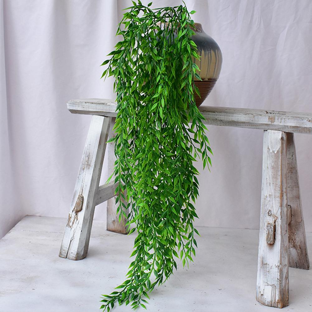 Artificial Hanging Plants Fake Vine Leaves For Wall Home Room Garden Wedding Garland Outside Decor