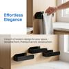 Transparent Black Hand Towel Holder Wall Mounted Towel Hanger  Bathroom Kitchen Toilet Laundry Room