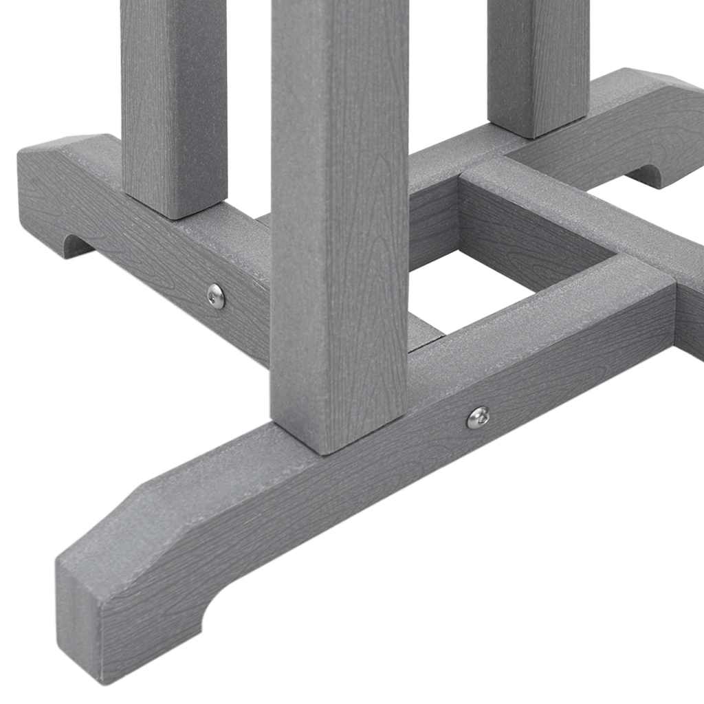 Garden Bar Set 3 pcs Light Grey HDPE