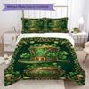 St.Patrick's Day Pattern Bedding Uilt Set Uilt Cover Pillowcase Home Decoration Birthday Gift (1 * Duvet Cover + 2 * Pillowcase  Without Core)76