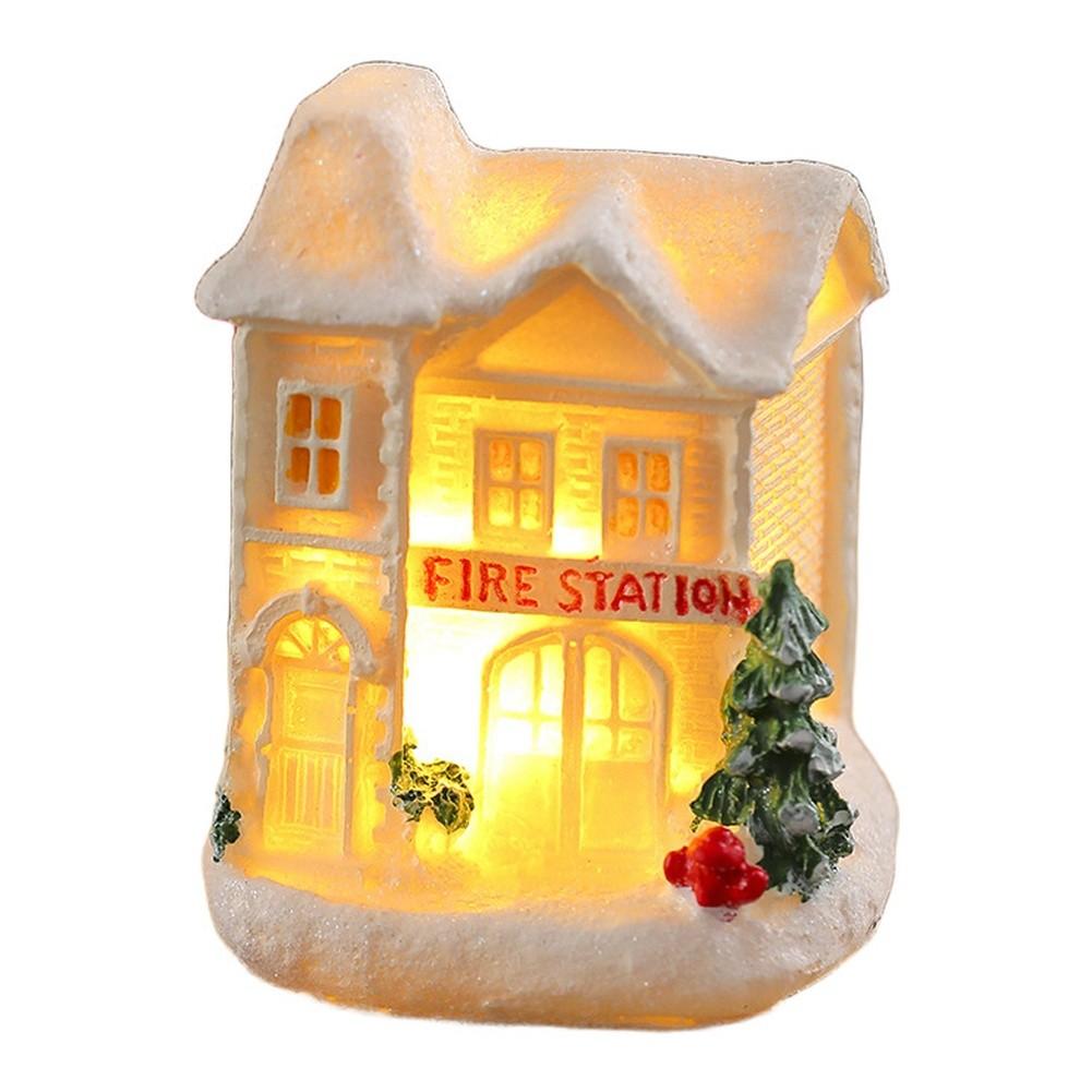Battery-Powered LED Lights Christmas Village Houses LED Lighted Decorations