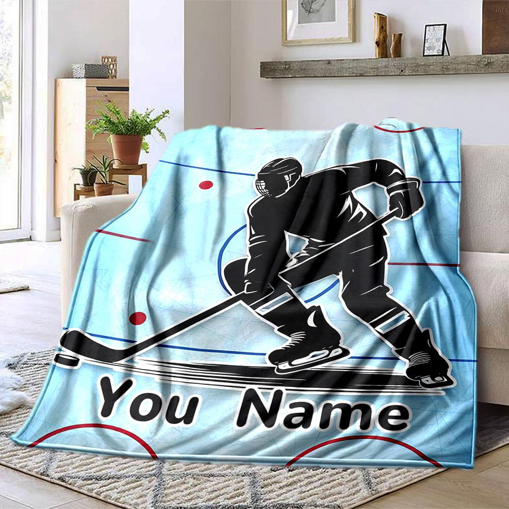 Hockey Life Passion Play And Princess Gift Customizable Blanket Text Warmthful Decor Versatile For Sofa Couch Office Bed Picnics Ideal For All Seasons