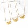 INS Style Geometric Colored Diamond Peach Heart Clavicle Chain Necklace - Women's Stainless Steel Jewelry