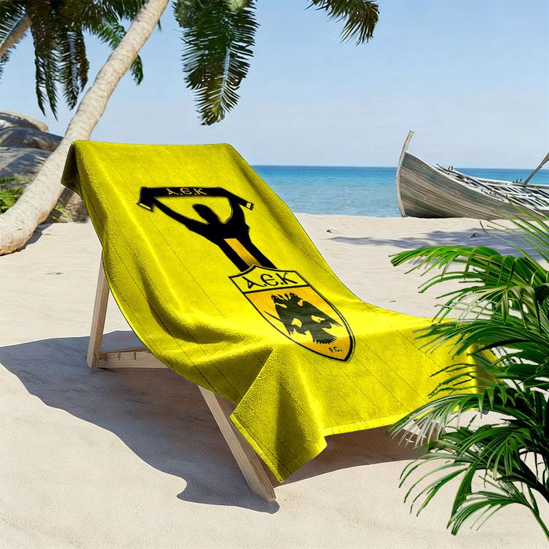 AEK FC Print Beach Towel, Large Soft Quick Dry Towel for Beach Camping Swimming
