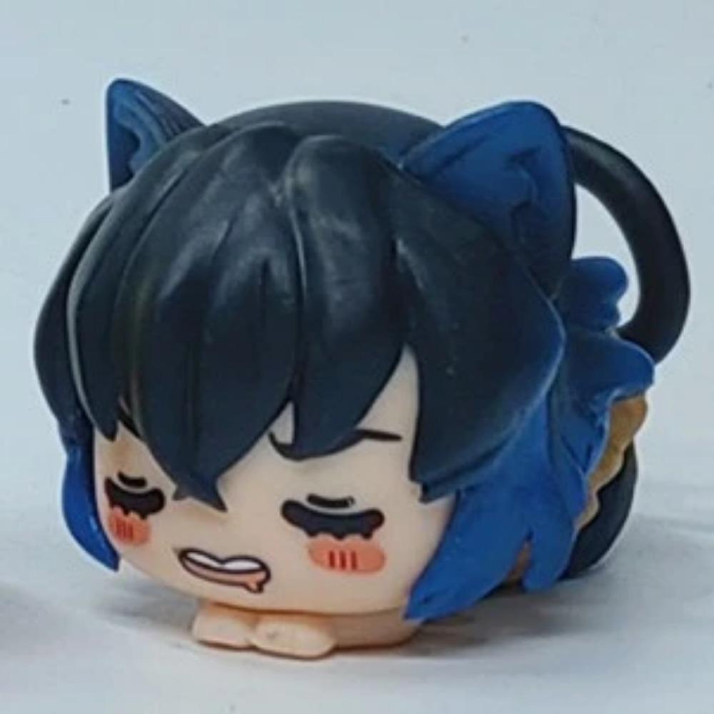 6 Q-Version Schlafposition Bauchlage Geistertöter-Klinge Figuren Kamado Tanjirou Kamado Nezuko Kanroji Mitsuri Puppen Ornamente