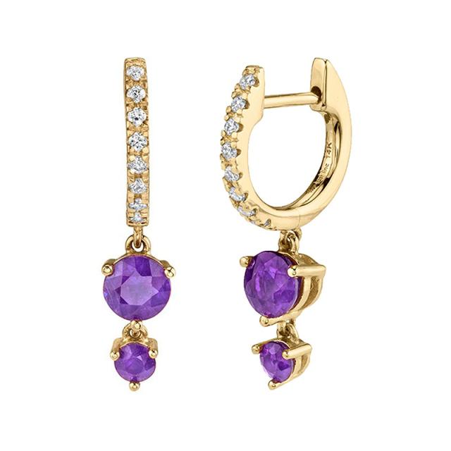 Bohemian Crystal Pendant 925 Sterling Silver Ear Buckle Exquisite Hoop Earrings Simple Fashion Jewelry For Women Birthday Gifts