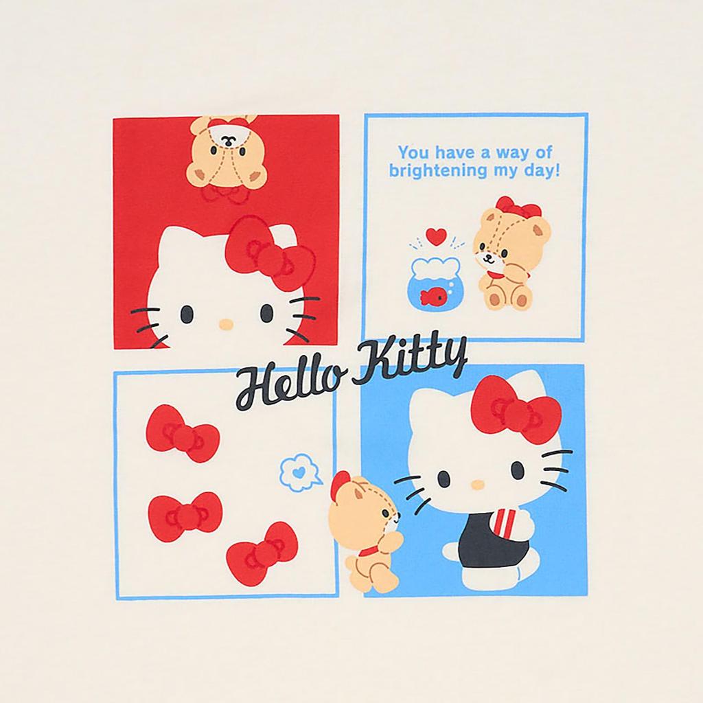 Sanrio (SANRIO) Oversized Hello Kitty T-Shirt (Main Body: 65% Polyester, 35% Cotton; Rib: 62% Polyester, 33% Cotton, 5% Polyurethane) 607665