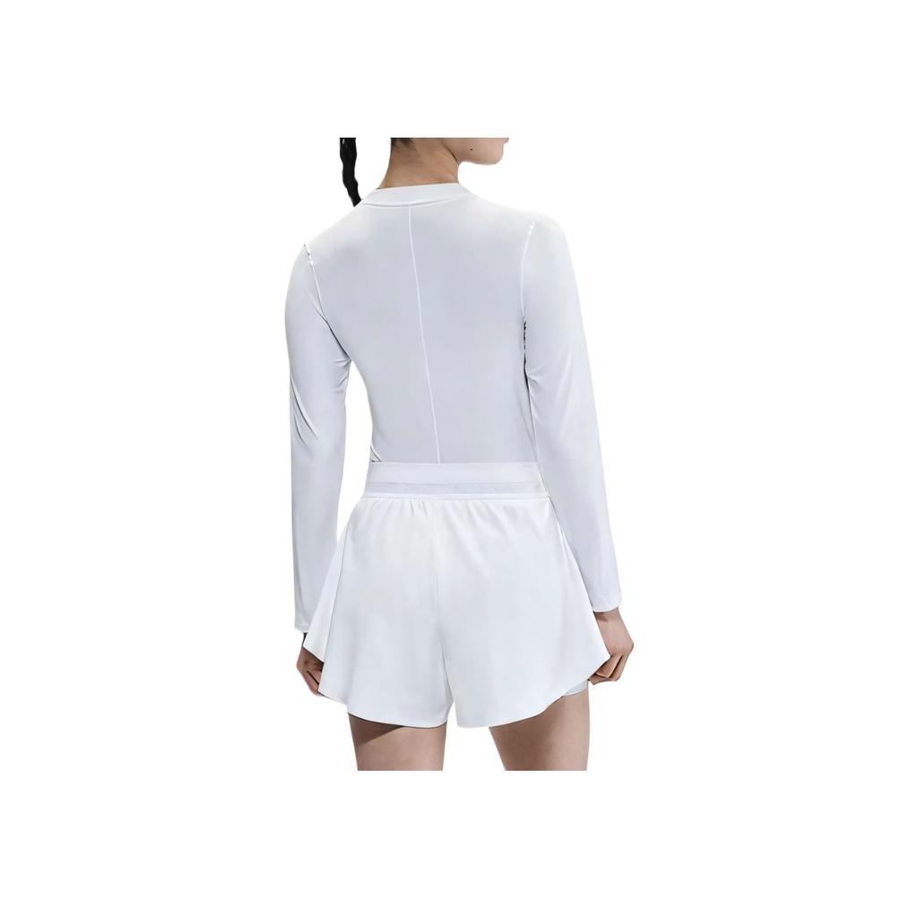 Nike Court Advantage Dri-FIT Solid Comfortable Long Sleeve Tennis Shirt Women Tops White FZ6738100
