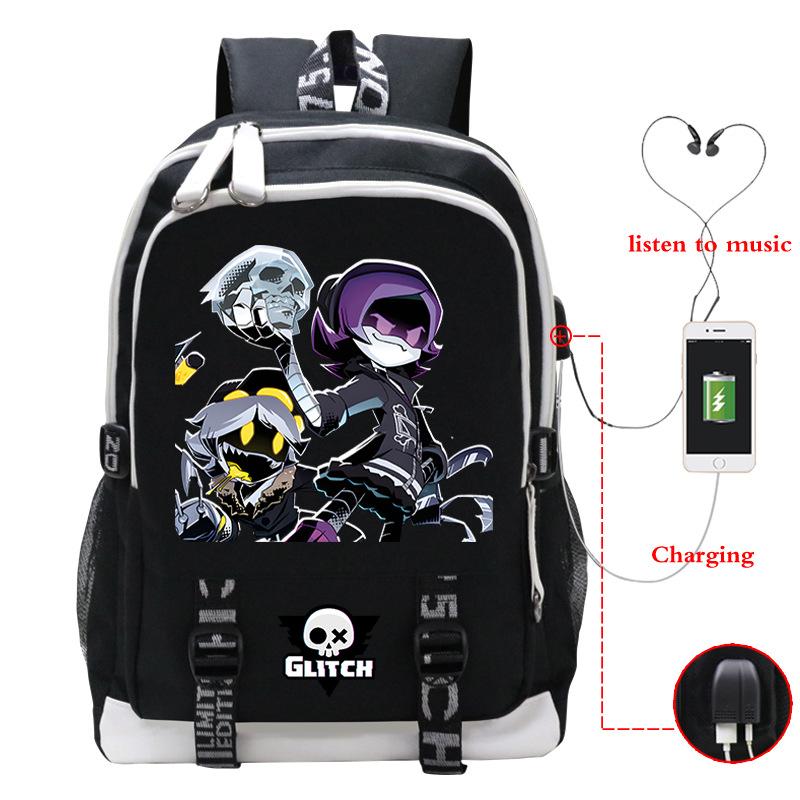 Murder Drones Leisure Travel Backpack Multifunctional USB Student School Bag Large Capacity