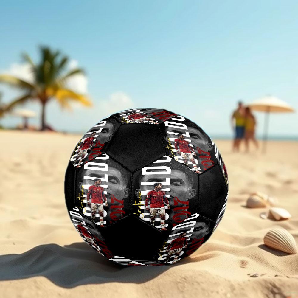 1 pz Pallone da Calcio Cristiano Ronaldo Taglia 5 Pallone da Calcetto Indoor alla Moda Colorato Gioco in Giardino - Ottimo Regalo per gli Appassionati di Sport HE46