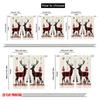 2pcs,2D Plane Printing Contemporary Curtains Buffalo Plaid Reindeer Snowflakes (4) Durable Polyester (without Rod) Holiday